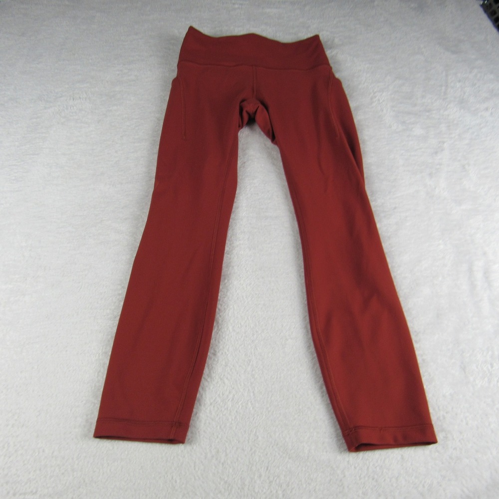 Lululemon Invigorate Leggings Women 6 Rust Red High Rise 23" Inseam‎